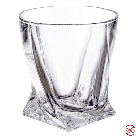 Набор стаканов для виски Crystalite Bohemia Quadro 340мл (6 шт)