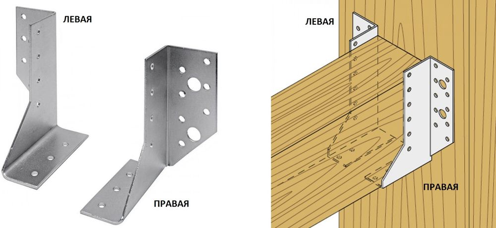 Опора бруса левая L-140