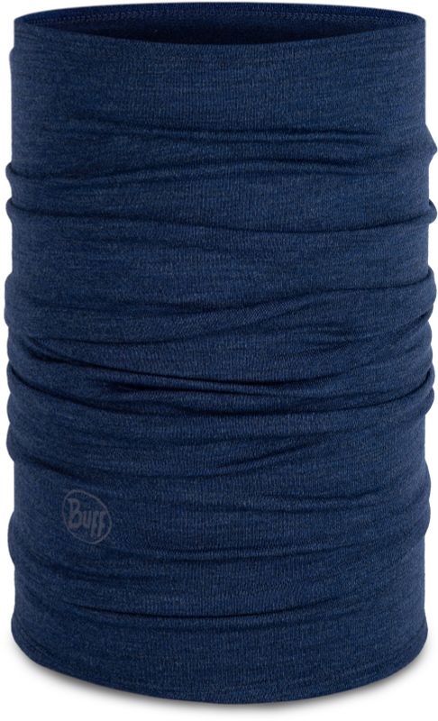 Шерстяной шарф-труба Buff Merino Midweight Melange Cobalt Фото 1
