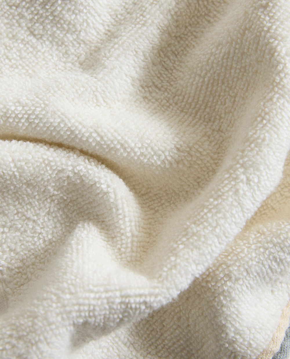 Zara Home Полотенце для лица и рук из хлопка, слоновая кость · 4585/013