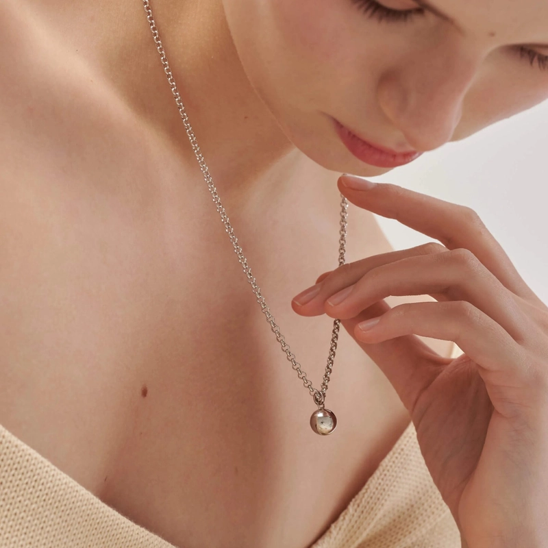 Колье Планета с Серебряным Шаром