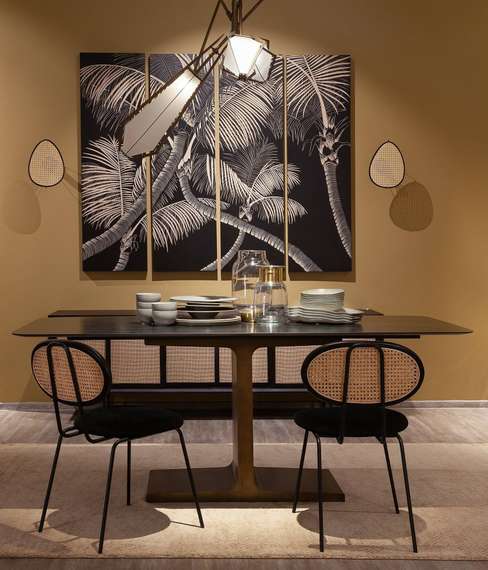 Обеденный стол Axen 200х95 см, черная керамика