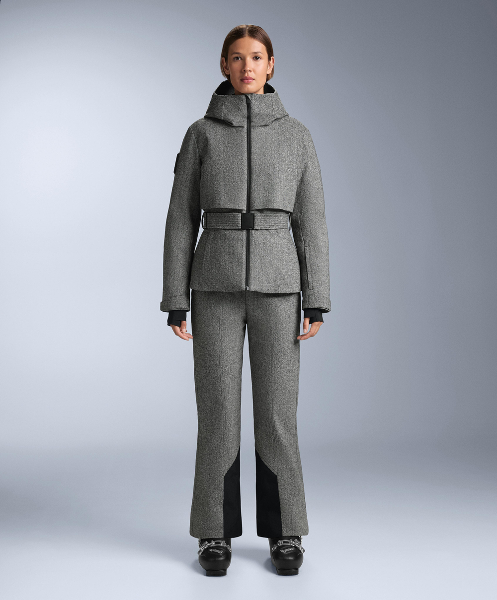 OYSHO Расклешенные брюки FELLEX® Wool Blend SKI с высокой посадкой, водостойкие, антрацитово-серый