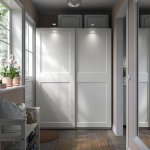 Пара рам раздвижных дверей - GRIMO IKEA/ ГРИМО ИКЕА, 150х201 см, белый