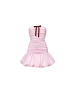 Тэйлор мини (Taylor mini), платье мини из розового атласа