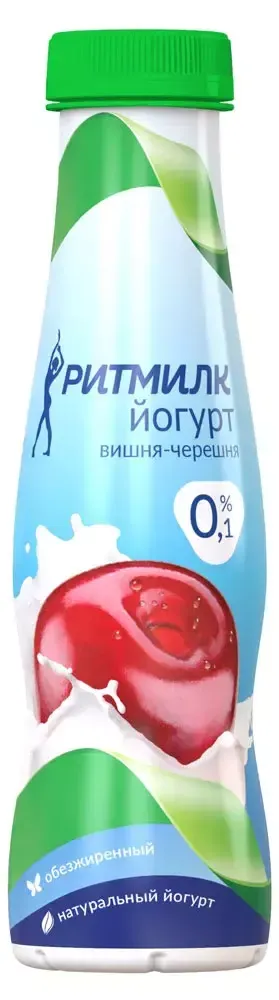 Йогурт Вишня/черешня 0,1% 290г Ритмилк