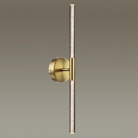 4369/10WL HIGHTECH ODL23 235 полированное золото/акрил с пузырьками Настенный св-к IP20 LED 8W 315Лм 3000K SPARKY