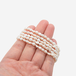 Жемчуг культивированный фриформ, белый, 3,5*5мм