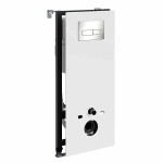Инсталляция для унитаза WasserKraft Abens 20TLT.010.ME.WH.BN03 белая панель/кнопка никель