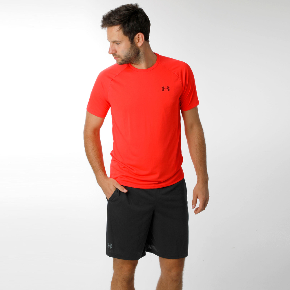 Мужские теннисные шорты Under Armour Tech Mesh Shorts Men - Black, Dark Grey