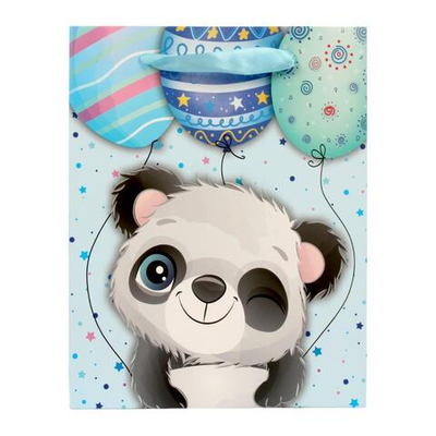 Пакет подарочный "Милые животные" 18*23см*8,5см, 4 вида микс