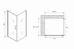 Душевой уголок Abber Sonnenstrand 80x100 AG04080B-S100B профиль Черный стекло прозрачное