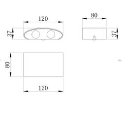 Накладной светильник Maytoni Strato O417WL-L4B3K