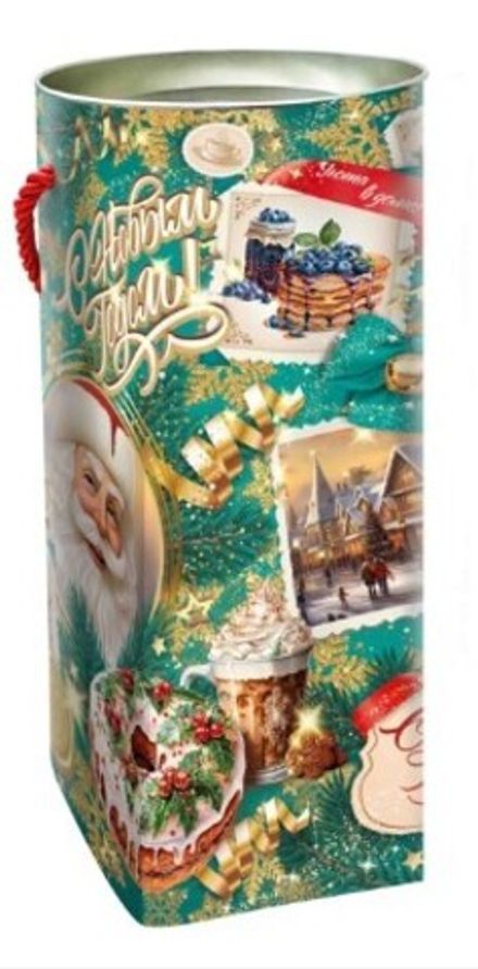Подарочная коробка-Тубус для конфет "Вкус Детства" 600гр (1/250шт)
