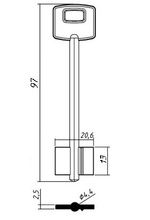 Сувальдный ключ ЧИЗА-12 CIZ12D – заготовка 14987