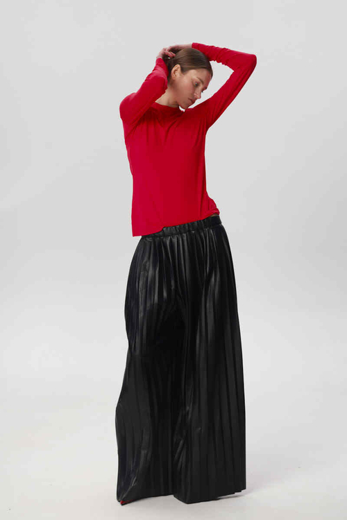 Пиджак оверсайз из эко-кожи, коричневый