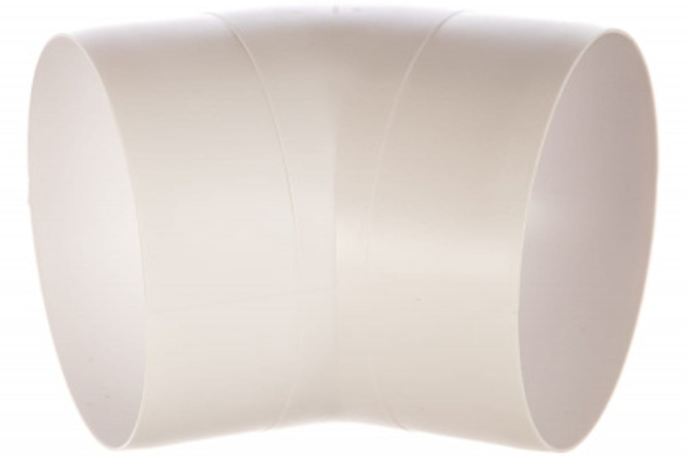 Колено круглое пластик 45 гр., D100, 10ККП 45°