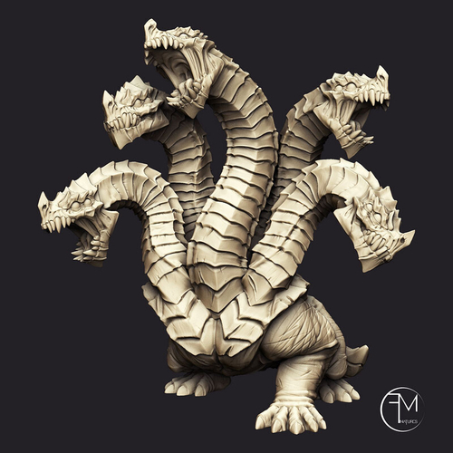 Гидра миниатюра для dnd, днд, pathfinder, фентези, Настольная игра, НРИ, Варгейм, РПГ