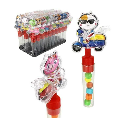 Игрушка с драже"Мотокот со свистком" 12бл*30шт 2гр