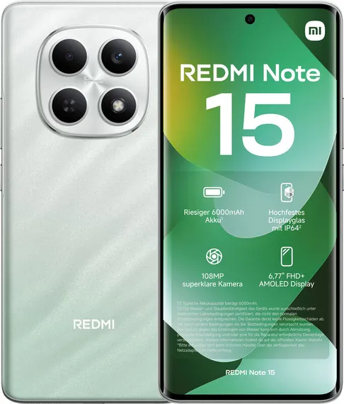Смартфон Xiaomi Redmi Note 15 4G NFC 8 ГБ | 256 ГБ («Зелёный лес» | Forest Green) (версия Global)