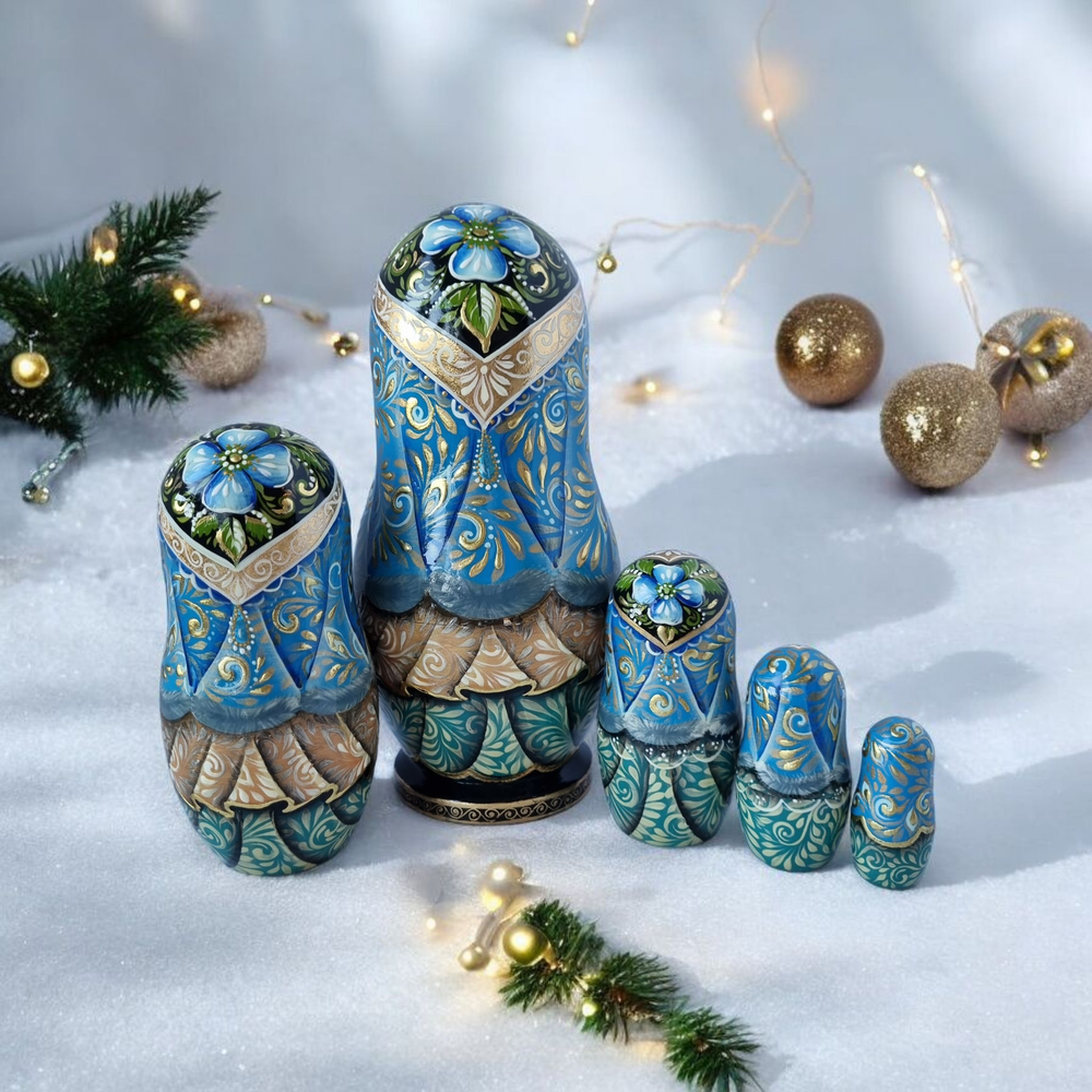 Матрёшка 21см "С зайкой" 5мест