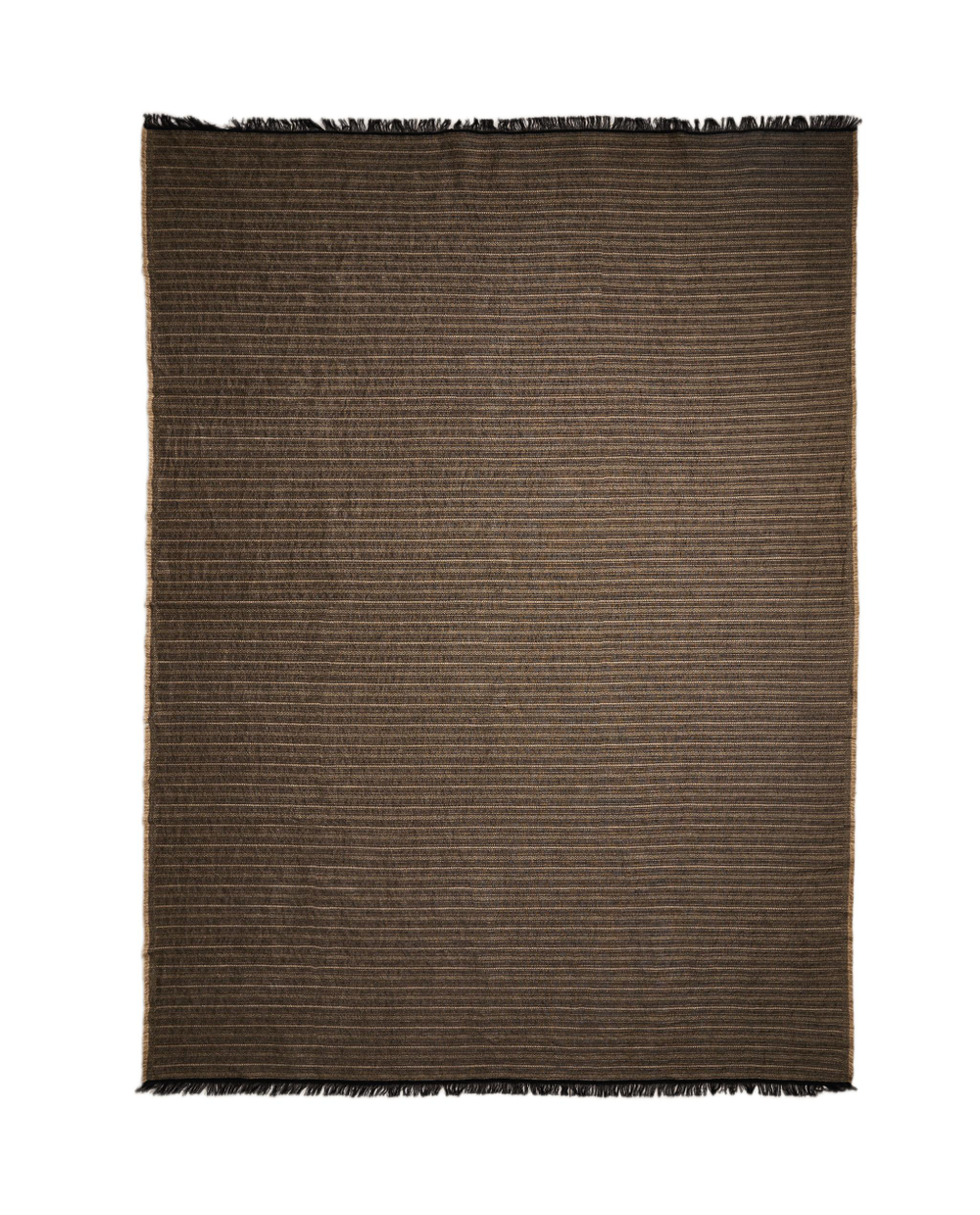 Zara Home плед из хлопка, серый, в полоску, 140x190 см