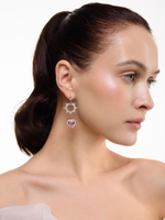 Серьги "Sun Cross Heart" Silver