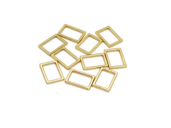 Кольцо - квадрат Arta-F, 15 мм, металл, золото