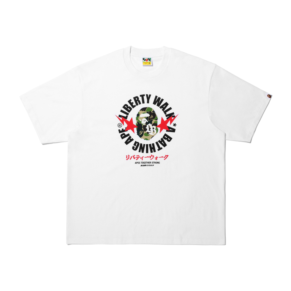 A Bathing Ape Bathing Ape Liberty Walk Футболка Cotton Regular Summer 0zxtem910101q белый