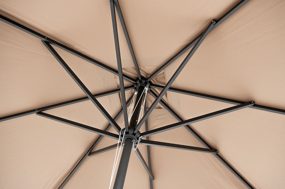 "Джулия" зонт садовый 3х3м на центральной опоре, тент бежевый