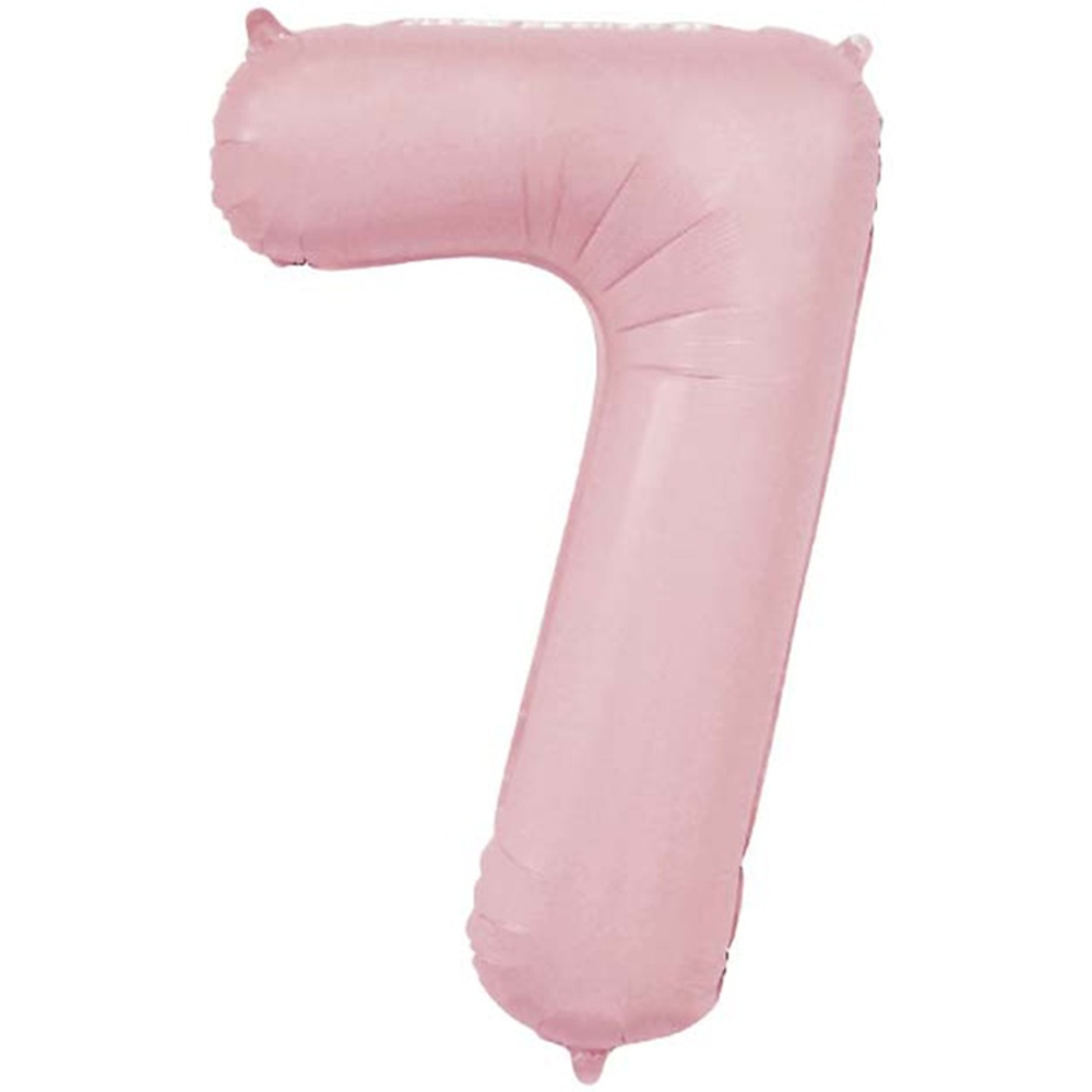 Фольгированные цифры, пастель, в нежно-розовом цвете, 102 см