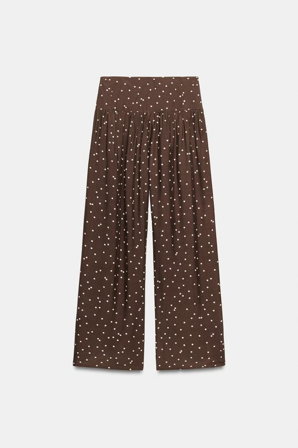 Брюки с широкими штанинами и узором в горошек - ZARA