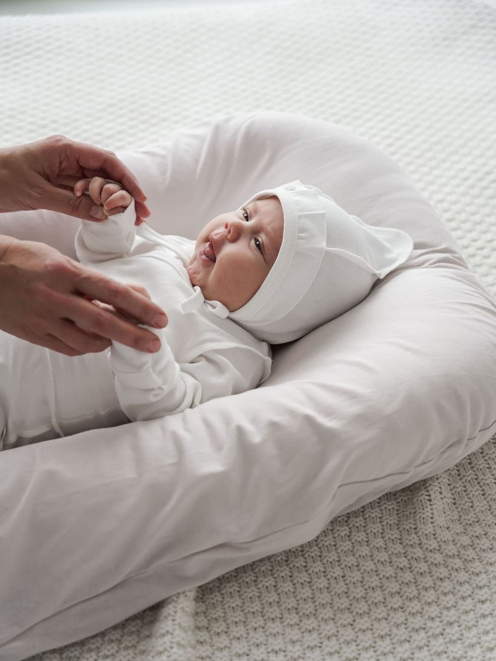 Чепчик с рюшей "Сливки" 0+