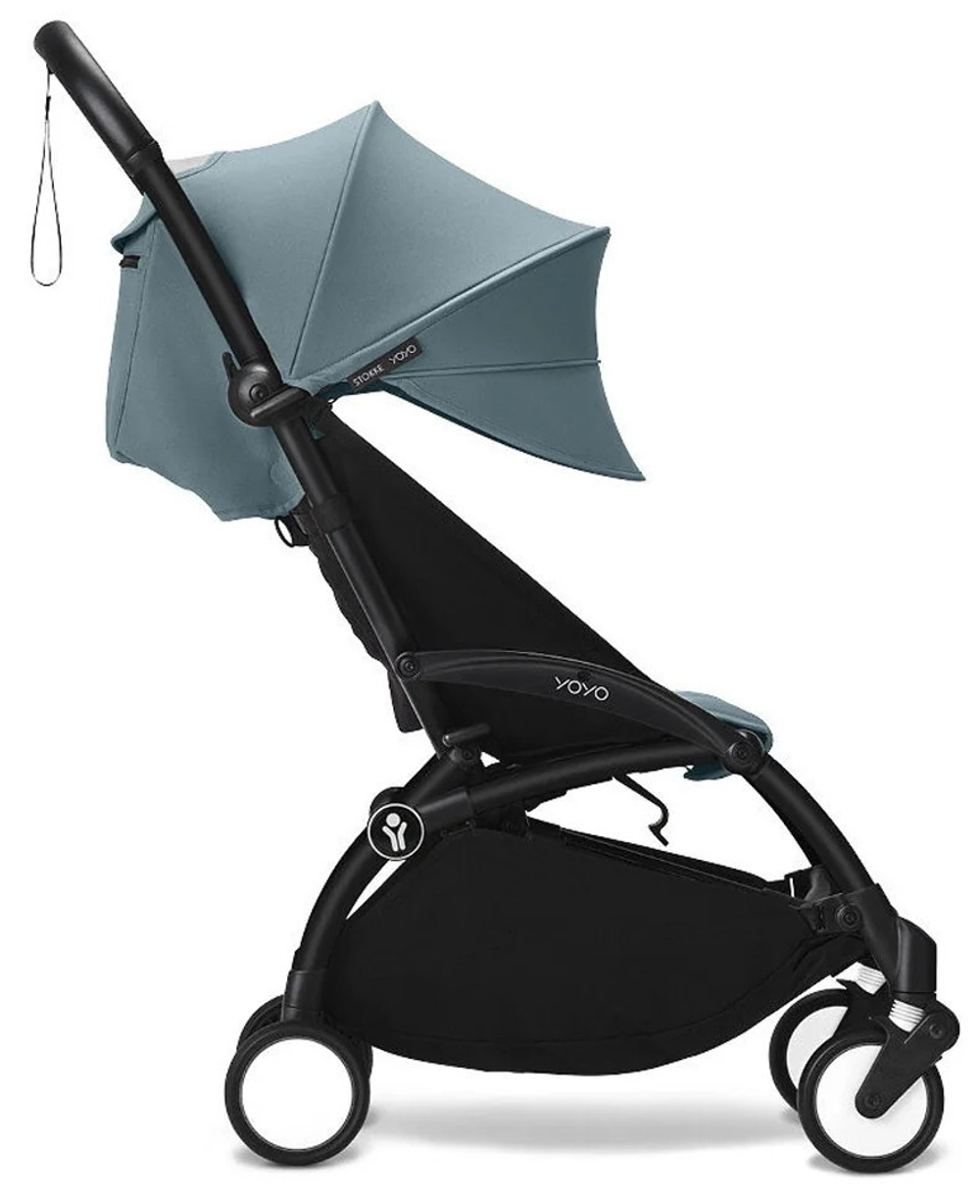 Коляска Stokke YOYO3 Newborn Pack рама чёрная Black 2 в 1 Aqua