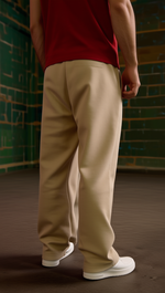 Спортивные брюки с логотипом "ЯМАЛ" бежевые