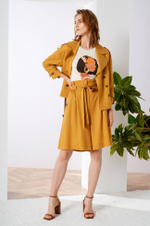 1751 Жакет женский (горчичный)