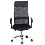 Кресло руководителя Бюрократ KB-6N/SL/B/TW-11 черный TW-01 TW-11 сетка крестовина хром