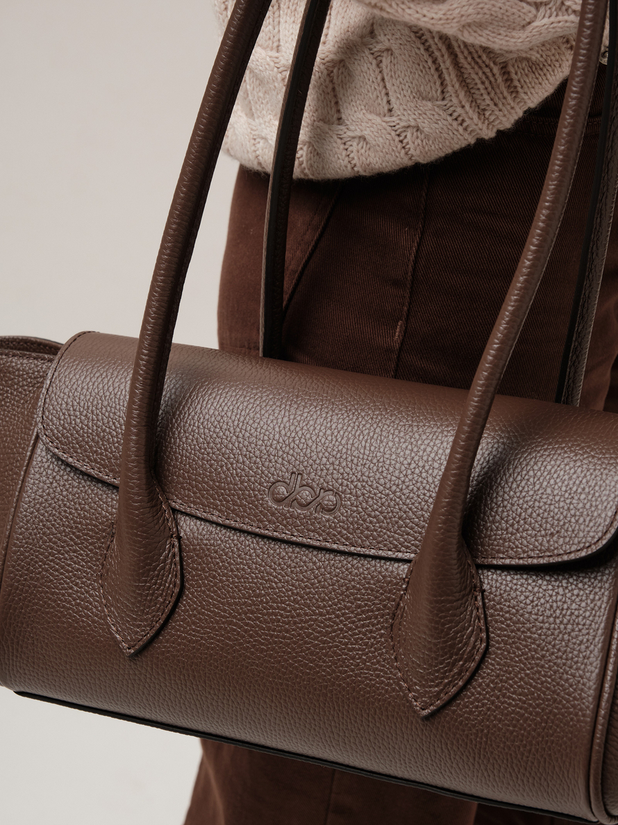 Кожаная сумка DBR 31341 темно-коричневый