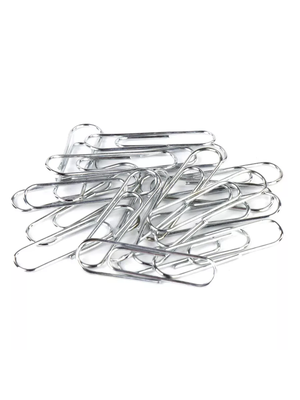 Скрепки канцелярские металлические набор 100 штук, 28 мм