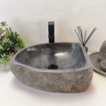 Раковина из речного камня RS-63485 (44*36*16) 0122