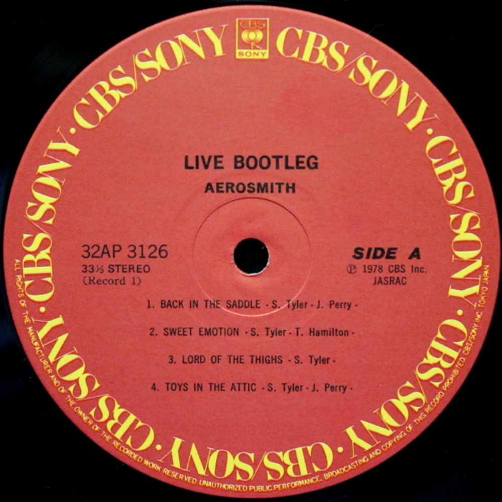 Aerosmith / Live! Bootleg (2LP)