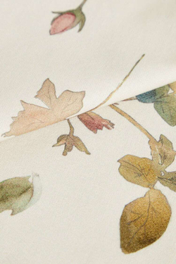 ZARA HOME ХЛОПЧАТОБУМАЖНЫЕ САЛФЕТКИ С ЦВЕТОЧНЫМ РИСУНКОМ (УПАКОВКА ИЗ 2 ШТУК), ЗЕЛЕНЫЙ