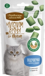 ДЕРЕВЕНСКИЕ ЛАКОМСТВА Подушечки "Чистим зубы" с кремом из говядины, 30 г