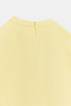 ZARA КОРОТКОЕ ПЛАТЬЕ С ЗАВЯЗКАМИ, ЖЕЛТЫЙ