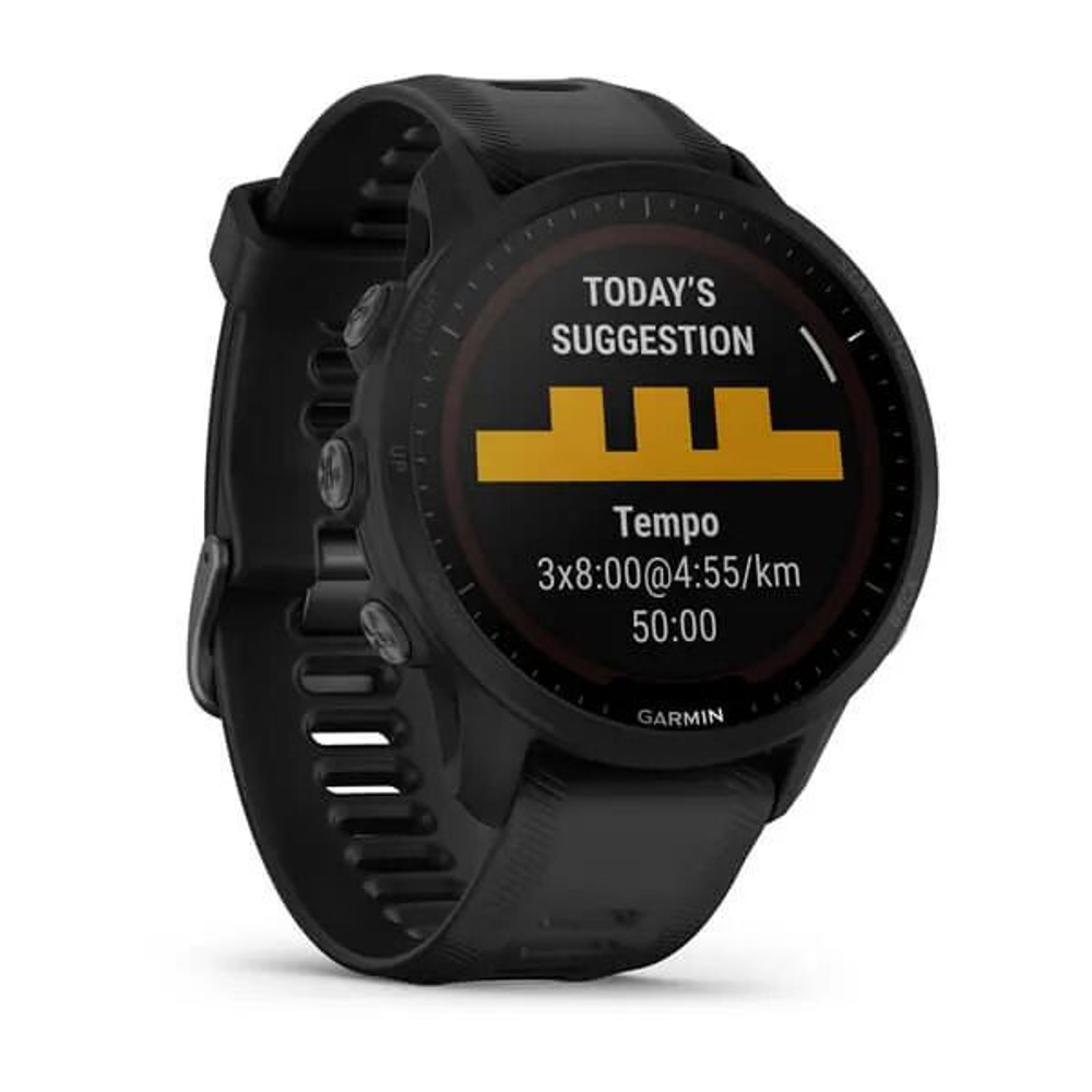 Garmin Forerunner 955 Solar с черным ремешком (010-02638-20)