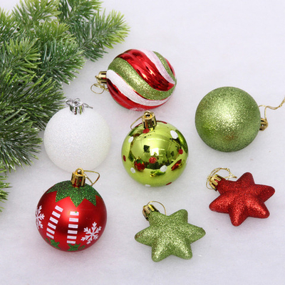 Набор ёлочных украшений «Праздничное настроение» 30 предметов, Красный/Зелёный/Белый