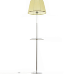 Citilux Линц CL402973T Торшер хром со столиком и кремовым абажуром