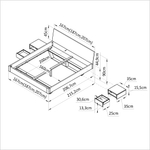 Тумба прикроватная парящая навесная 35х35х16, Дольче Вита, массив дуба с выдвижным ящиком, 1 шт, Dipriz