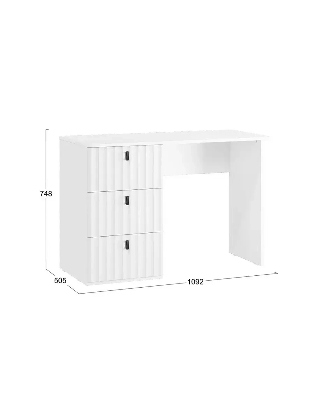 Стол письменный Белый софт 109,2х50,5х74,8 см