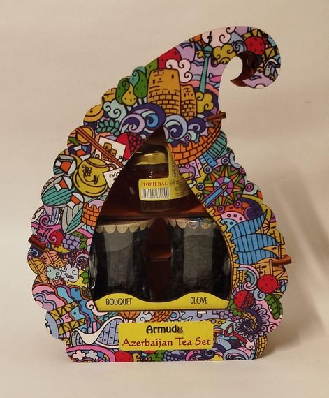 Armudu Azerbaijan tea Buta dəst